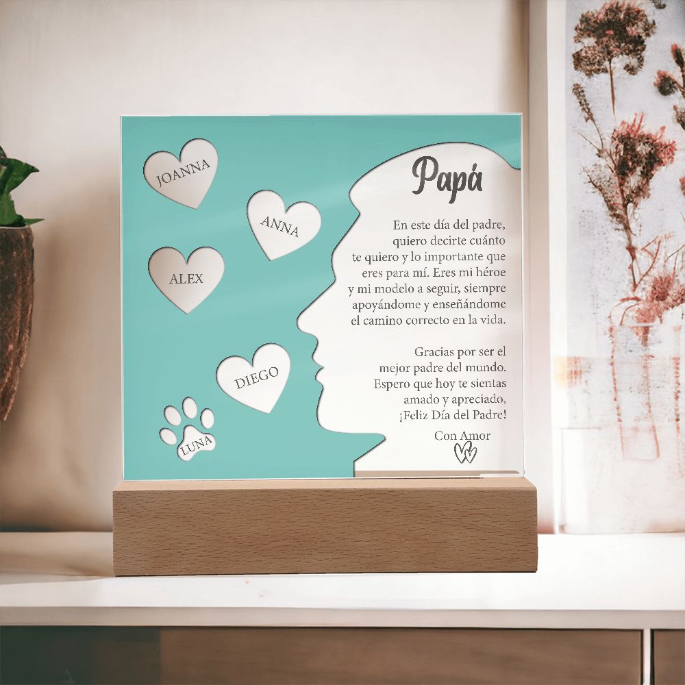 Regalo Para Papa Regalo Día del Padre Regalo personalizado con Nombres de Hijos