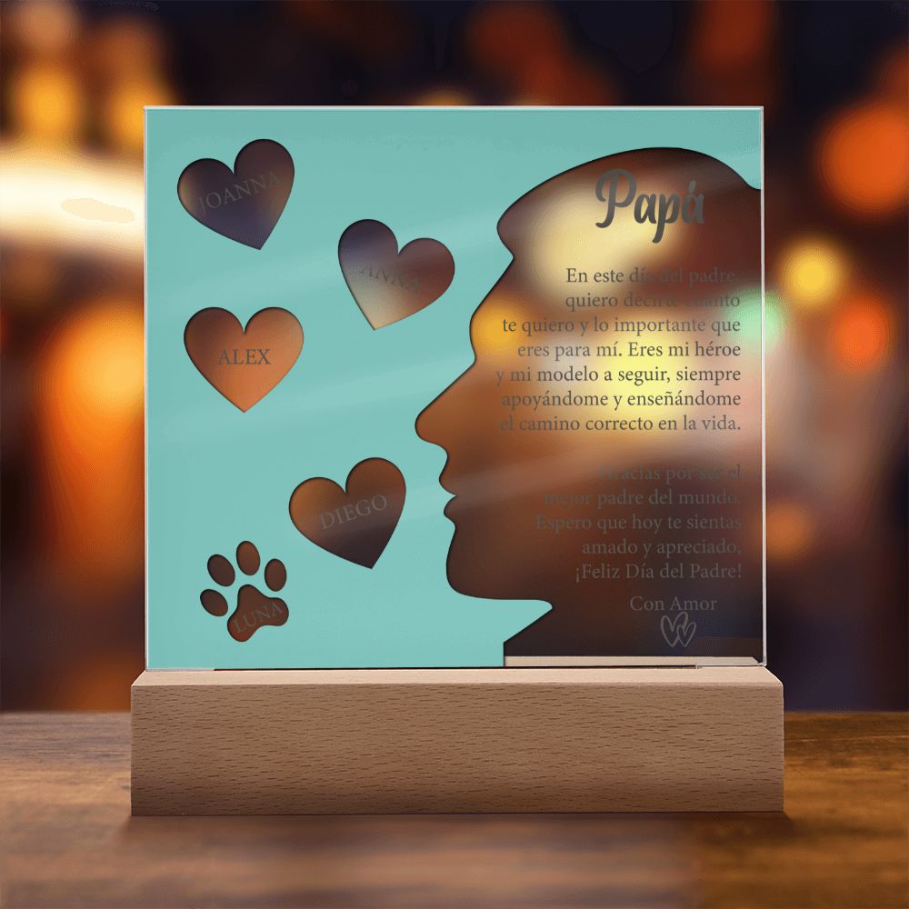 Regalo Para Papa Regalo Día del Padre Regalo personalizado con Nombres de Hijos