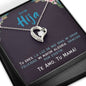 Regalo para Hija de Mama con tarjeta y mensaje Collar Corazon Acabado de Oro Blanco y Amarillo Great Gift for Daughter