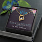 Regalo para Hija de Mama con tarjeta y mensaje Collar Corazon Acabado de Oro Blanco y Amarillo Great Gift for Daughter