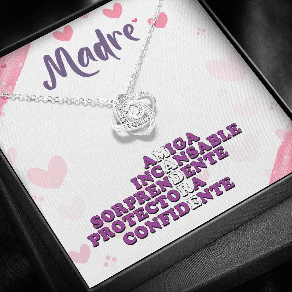 Regalo para Mama con la Palabra Madre Collar Nudo de Amor Acabado de O –  AmigosTees