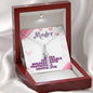 Regalo para Mama con la Palabra Madre Collar Colgante Acabado de Oro Blanco Great Gift for Mom