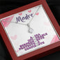 Regalo para Mama con la Palabra Madre Collar Colgante Acabado de Oro Blanco Great Gift for Mom