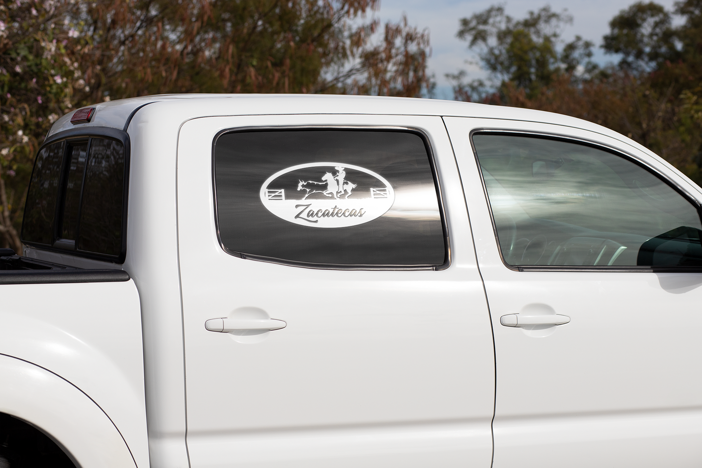 Zacatecas Decal Sticker Coleadero Charreada Rodeo Vinyl Personalized with Zacatecas Mexico Calcomania para Troca o Carro Personalizado Zacatecas