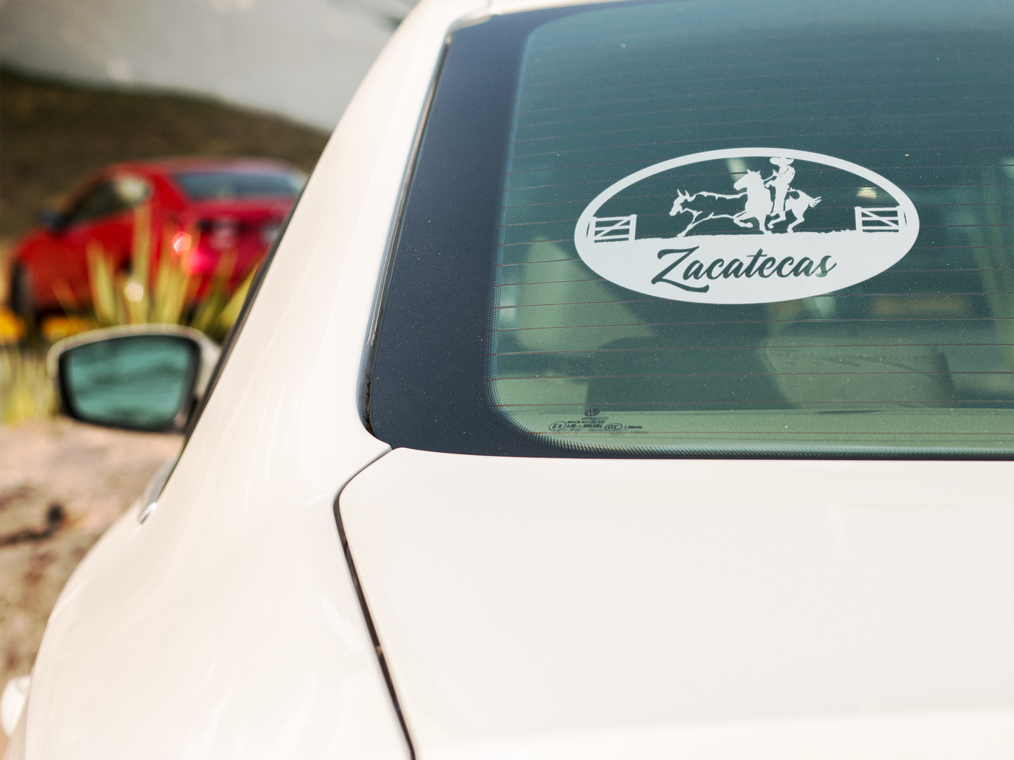Zacatecas Decal Sticker Coleadero Charreada Rodeo Vinyl Personalized with Zacatecas Mexico Calcomania para Troca o Carro Personalizado Zacatecas