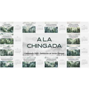 Calendario 2025 de Humor Verbo Chingar