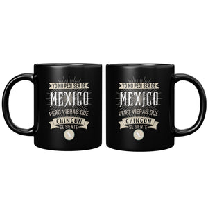 Yo no Pedi ser de Mexico Multisize Black Coffee Mug Taza de cafe en Negro