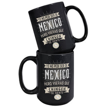 Load image into Gallery viewer, Yo no Pedi ser de Mexico Multisize Black Coffee Mug Taza de cafe en Negro