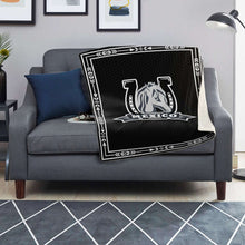 Load image into Gallery viewer, Mexico Ranchero Blanket with Horse and Horseshoe Western Style