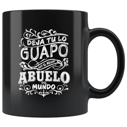 Mejor Abuelo del Mundo para Dia del Padre Taza de Cafe Black Coffee Mug