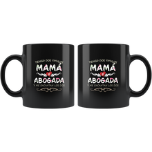 Load image into Gallery viewer, Dos Titulos Abogada y Mama Taza de Cafe Para dia de las Madres Black Coffee Mug 11oz