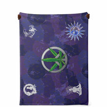 Load image into Gallery viewer, Hippie Style with Marijuana Peace Sign Yoga Sun and the Moon Mermaid Throw Blanket