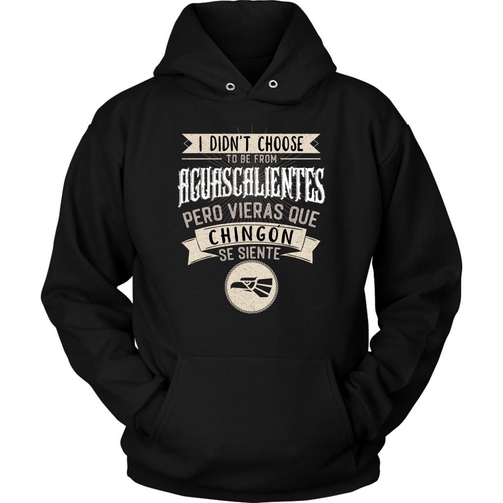 I didn't Choose to be from Aguascalientes Mexico Pero se siente Chingon Hoodie Sudadera