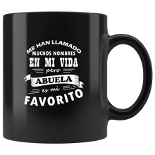 Load image into Gallery viewer, Abuela es mi Nombre Favorito Taza de Cafe Para dia de las Madres Black Coffee Mug 11oz