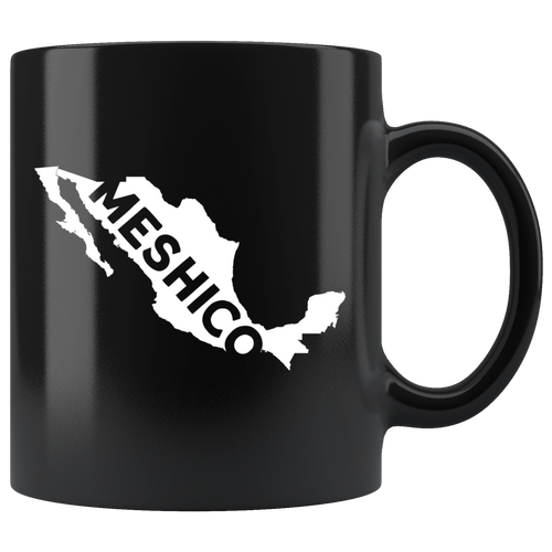 Meshico Taza de Cafe con Mapa de Mexico Antiguo Nahuatl Coffee Mug