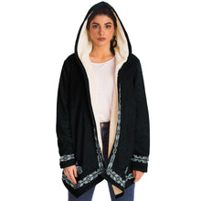 Load image into Gallery viewer, Tribal Hippie Cloak Dark Oversized Hoodie, Hooded Blanket Bull Head Peace Style Hooded Coat Stylish Design