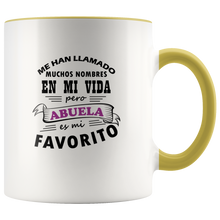 Load image into Gallery viewer, Abuela es mi Nombre Favorito Taza de Cafe Para dia de las Madres Coffee Mug 11oz