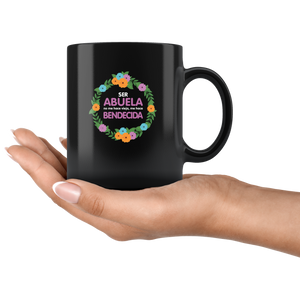 Abuela Bendecida Taza de Cafe Para dia de las Madres Black Coffee Mug 11oz