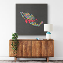 Load image into Gallery viewer, Mexico Colorful Wall Art with Map