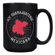 Load image into Gallery viewer, Soy Puro Guanajuato Per Herencia Mexicano Black Coffee Mug Multisize