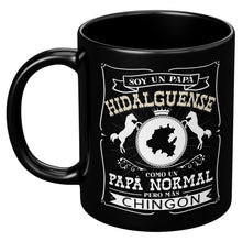 Load image into Gallery viewer, Soy un Papa Hidalguense Hidalgo Mexico Black multisize coffee mug
