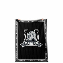 Load image into Gallery viewer, Mexico Ranchero Blanket with Horse and Horseshoe Western Style