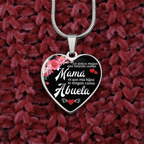 Collar Regalo para Abuela Día de la Madre Cumpleaños para Mama Stainless & Gold Updated
