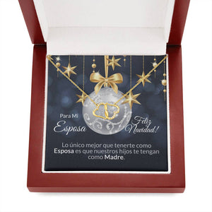 Regalo De Navidad Para Esposa de Esposo Collar de Oro y Diamantes Great Christmas Gift in Spanish
