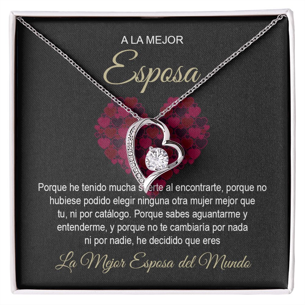 Regalo para Esposa Día Del Amor La Amistad Collar Poema Gift Spanish Valentine's