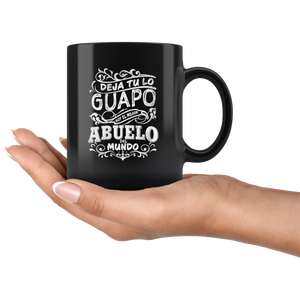 Mejor Abuelo del Mundo para Dia del Padre Taza de Cafe Black Coffee Mug