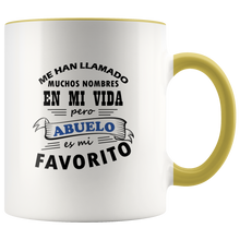 Load image into Gallery viewer, Me han llamado Muchos Nombres Abuelo es mi Favorito Coffee Mug for Abuelos in Spanish