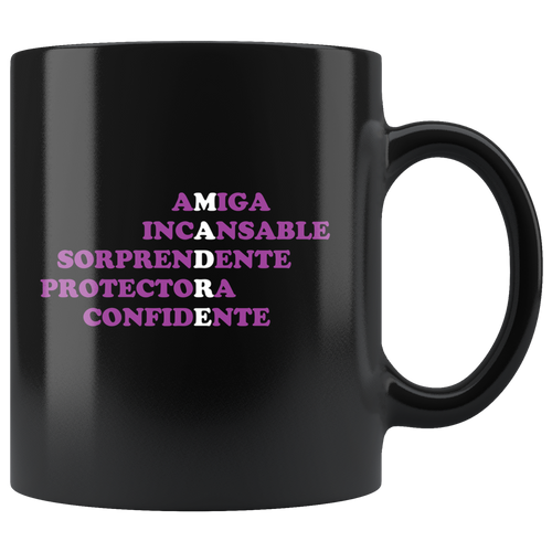 Dia de las Madres Taza de Cafe Black Coffee Mug 11oz