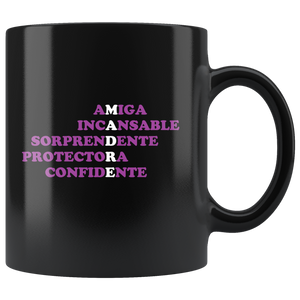 Dia de las Madres Taza de Cafe Black Coffee Mug 11oz