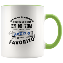 Load image into Gallery viewer, Me han llamado Muchos Nombres Abuelo es mi Favorito Coffee Mug for Abuelos in Spanish