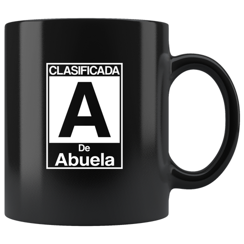 Clasificada A de Abuela Regalo para Abuelas este Dia de las Madres Black Coffee Mug