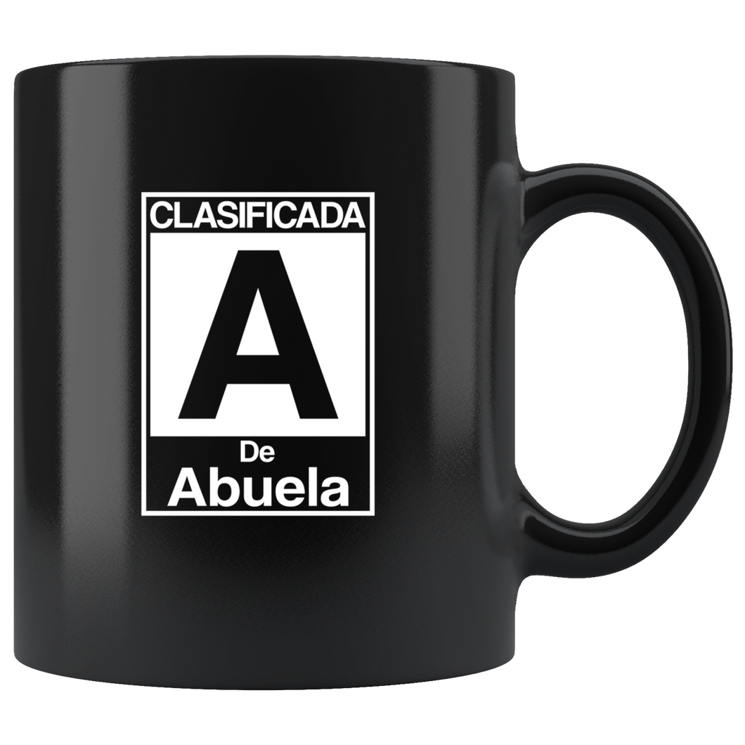 Clasificada A de Abuela Regalo para Abuelas este Dia de las Madres Black Coffee Mug