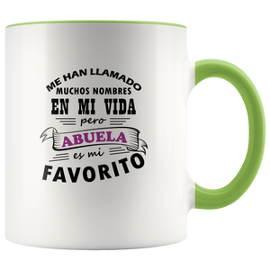 Abuela es mi Nombre Favorito Taza de Cafe Para dia de las Madres Coffee Mug 11oz