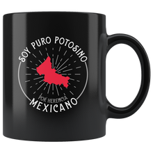 Load image into Gallery viewer, Soy puro Potosino Mexicano por Herencia 11oz Black Mug