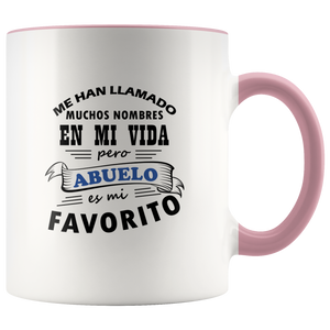 Me han llamado Muchos Nombres Abuelo es mi Favorito Coffee Mug for Abuelos in Spanish
