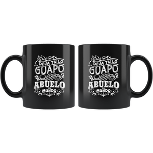 Mejor Abuelo del Mundo para Dia del Padre Taza de Cafe Black Coffee Mug