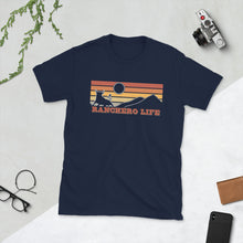 Load image into Gallery viewer, Camiseta de Rancho Ranchero Life with retro sunset design Western Unisex T-Shirt
