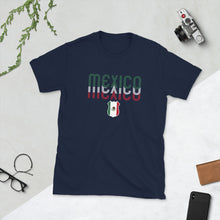 Load image into Gallery viewer, Camiseta Mexico 2022 Flag Colors Diseño Bandera Mexicanos Summer Short-Sleeve Unisex T-Shirt