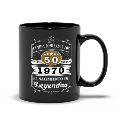 Taza de Cafe Cumpleaños 50 1970 La Vida Comienza a los 50