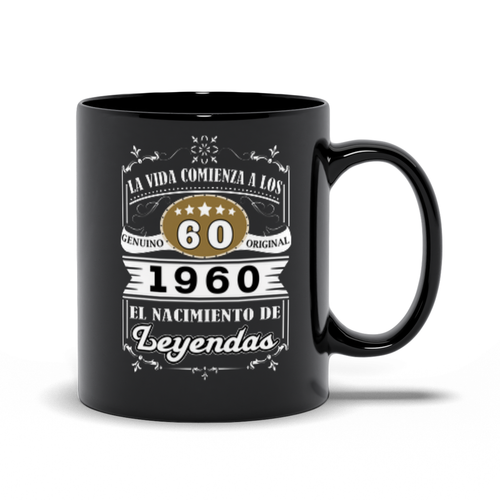 Taza de Cafe Cumpleaños 60 1960 La Vida Comienza a los 60