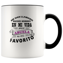 Load image into Gallery viewer, Abuela es mi Nombre Favorito Taza de Cafe Para dia de las Madres Coffee Mug 11oz