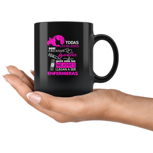 Las Mejores mujeres son Enfermeras Taza de Cafe Para dia de las Madres Black Coffee Mug 11oz